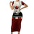 Canada Flag Family Matching Short Sleeve Bodycon Dress and Hawaiian Shirt Maple Leaf & Plaid Pattern Design