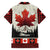 Canada Flag Hawaiian Shirt Maple Leaf & Plaid Pattern Design