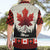 Canada Flag Hawaiian Shirt Maple Leaf & Plaid Pattern Design