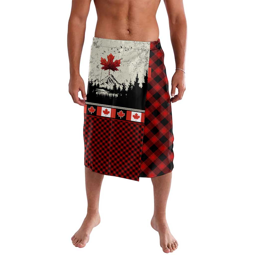 Canada Flag Lavalava Maple Leaf & Plaid Pattern Design