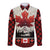 Canada Flag Long Sleeve Button Shirt Maple Leaf & Plaid Pattern Design