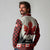 Canada Flag Long Sleeve Polo Shirt Maple Leaf & Plaid Pattern Design