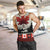 Canada Flag Men Tank Top Maple Leaf & Plaid Pattern Design