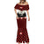 Canada Flag Mermaid Dress Maple Leaf & Plaid Pattern Design