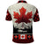 Canada Flag Polo Shirt Maple Leaf & Plaid Pattern Design