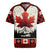 Canada Flag Rugby Jersey Maple Leaf & Plaid Pattern Design