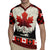 Canada Flag Rugby Jersey Maple Leaf & Plaid Pattern Design