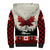 Canada Flag Sherpa Hoodie Maple Leaf & Plaid Pattern Design