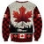 Canada Flag Sweatshirt Maple Leaf & Plaid Pattern Design