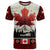 Canada Flag T Shirt Maple Leaf & Plaid Pattern Design