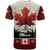 Canada Flag T Shirt Maple Leaf & Plaid Pattern Design