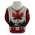 Canada Flag Zip Hoodie Maple Leaf & Plaid Pattern Design