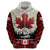 Canada Flag Zip Hoodie Maple Leaf & Plaid Pattern Design