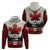 Canada Flag Zip Hoodie Maple Leaf & Plaid Pattern Design