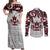 Canada Couples Matching Off Shoulder Maxi Dress and Long Sleeve Button Shirt Haida Art-Inspired Pattern Design