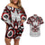 Canada Couples Matching Off Shoulder Short Dress and Hawaiian Shirt Haida Art-Inspired Pattern Design