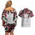 Canada Couples Matching Off Shoulder Short Dress and Hawaiian Shirt Haida Art-Inspired Pattern Design