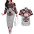 Canada Couples Matching Off The Shoulder Long Sleeve Dress and Hawaiian Shirt Haida Art-Inspired Pattern Design