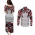 Canada Couples Matching Puletasi and Long Sleeve Button Shirt Haida Art-Inspired Pattern Design