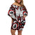 Canada Family Matching Off Shoulder Short Dress and Hawaiian Shirt Haida Art-Inspired Pattern Design