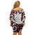 Canada Family Matching Off Shoulder Short Dress and Hawaiian Shirt Haida Art-Inspired Pattern Design