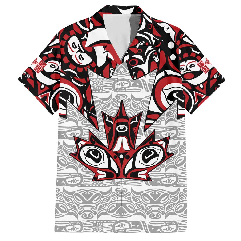 Canada Hawaiian Shirt Haida Art-Inspired Pattern Design