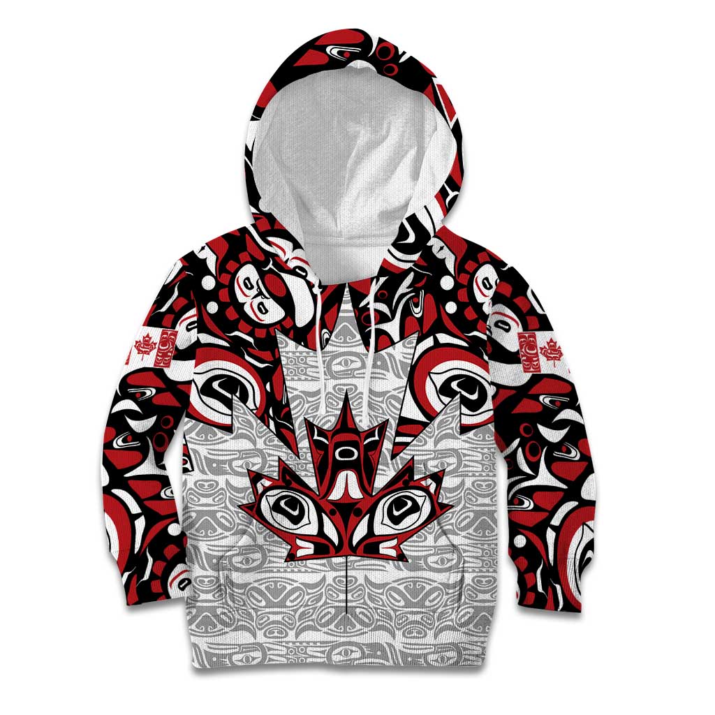 Canada Kid Hoodie Haida Art-Inspired Pattern Design