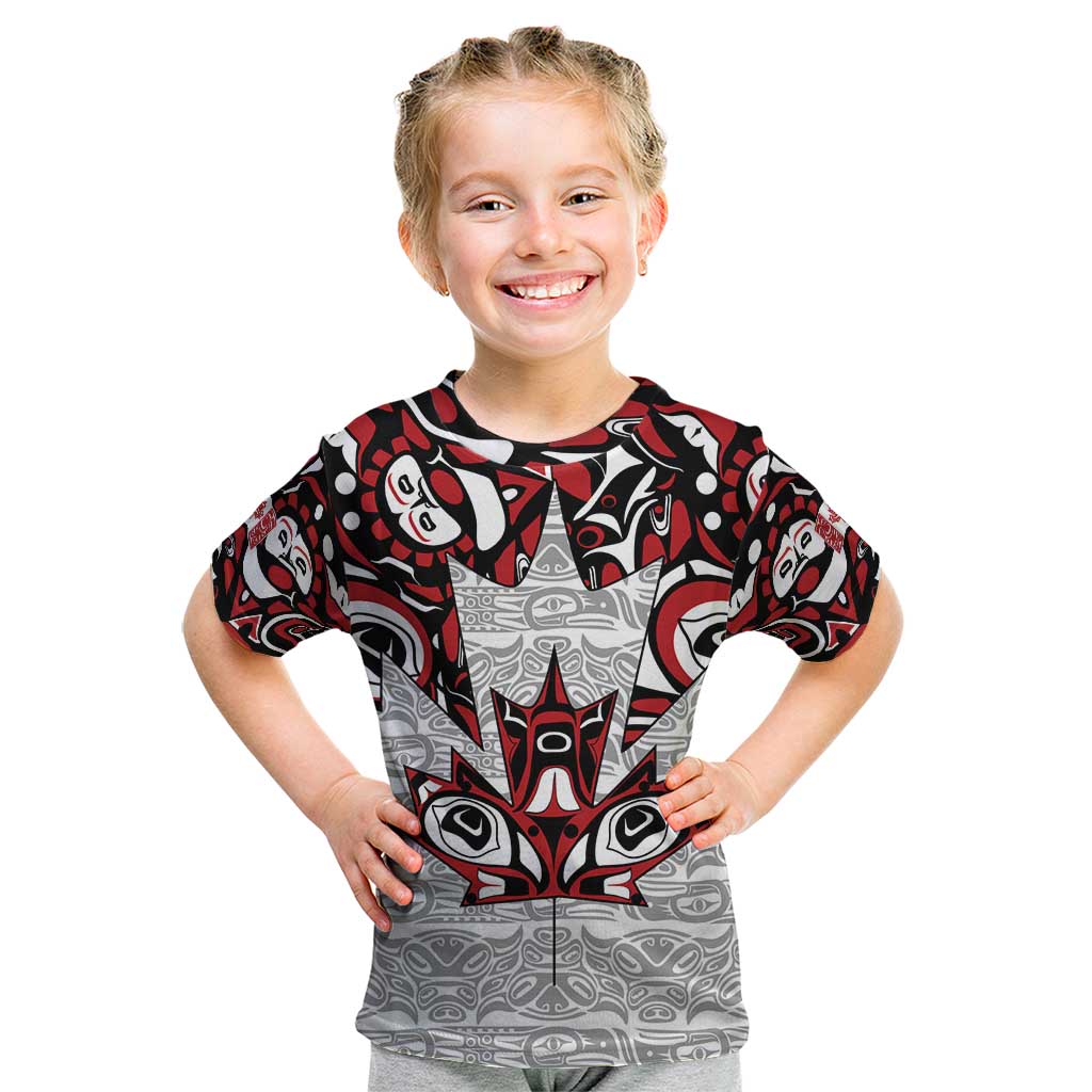 Canada Kid T Shirt Haida Art-Inspired Pattern Design