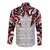 Canada Long Sleeve Button Shirt Haida Art-Inspired Pattern Design