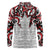 Canada Long Sleeve Polo Shirt Haida Art-Inspired Pattern Design