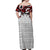 Canada Off Shoulder Maxi Dress Haida Art-Inspired Pattern Design