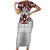 Canada Short Sleeve Bodycon Dress Haida Art-Inspired Pattern Design