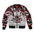 Canada Sleeve Zip Bomber Jacket Haida Art-Inspired Pattern Design