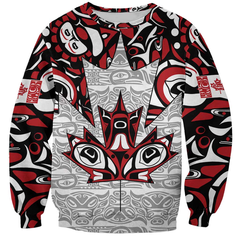 Canada Sweatshirt Haida Art-Inspired Pattern Design