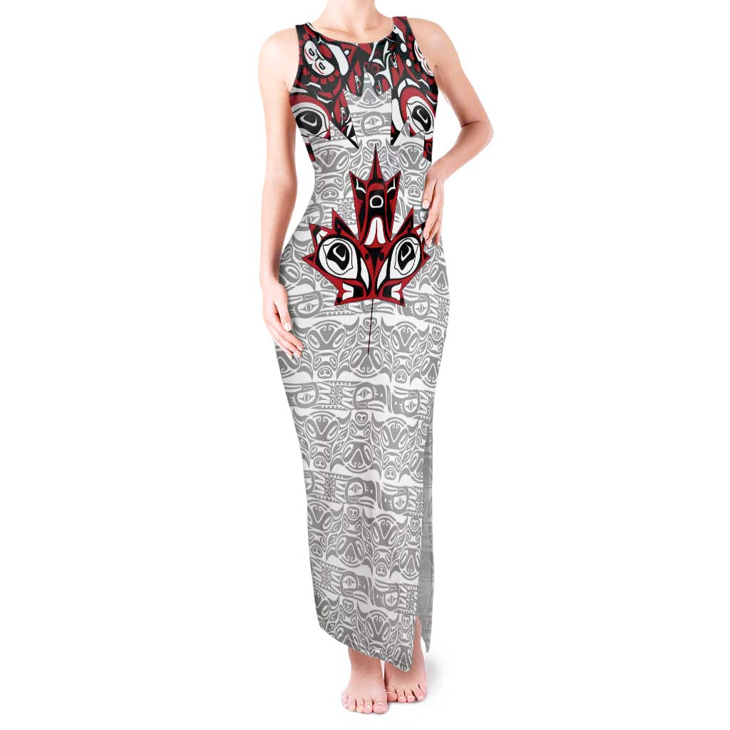 Canada Tank Maxi Dress Haida Art-Inspired Pattern Design