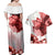 Canada Flag Couples Matching Off Shoulder Maxi Dress and Hawaiian Shirt Caribou Design with National Symbol