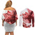 Canada Flag Couples Matching Off Shoulder Short Dress and Long Sleeve Button Shirt Caribou Design with National Symbol