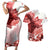 Canada Flag Couples Matching Short Sleeve Bodycon Dress and Hawaiian Shirt Caribou Design with National Symbol