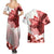 Canada Flag Couples Matching Summer Maxi Dress and Hawaiian Shirt Caribou Design with National Symbol