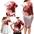 Canada Flag Family Matching Long Sleeve Bodycon Dress and Hawaiian Shirt Caribou Design with National Symbol