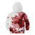 Canada Flag Kid Hoodie Caribou Design with National Symbol