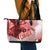 Canada Flag Leather Tote Bag Caribou Design with National Symbol