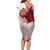 Canada Flag Long Sleeve Bodycon Dress Caribou Design with National Symbol