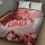 Canada Flag Quilt Bed Set Caribou Design with National Symbol