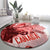 Canada Flag Round Carpet Caribou Design with National Symbol