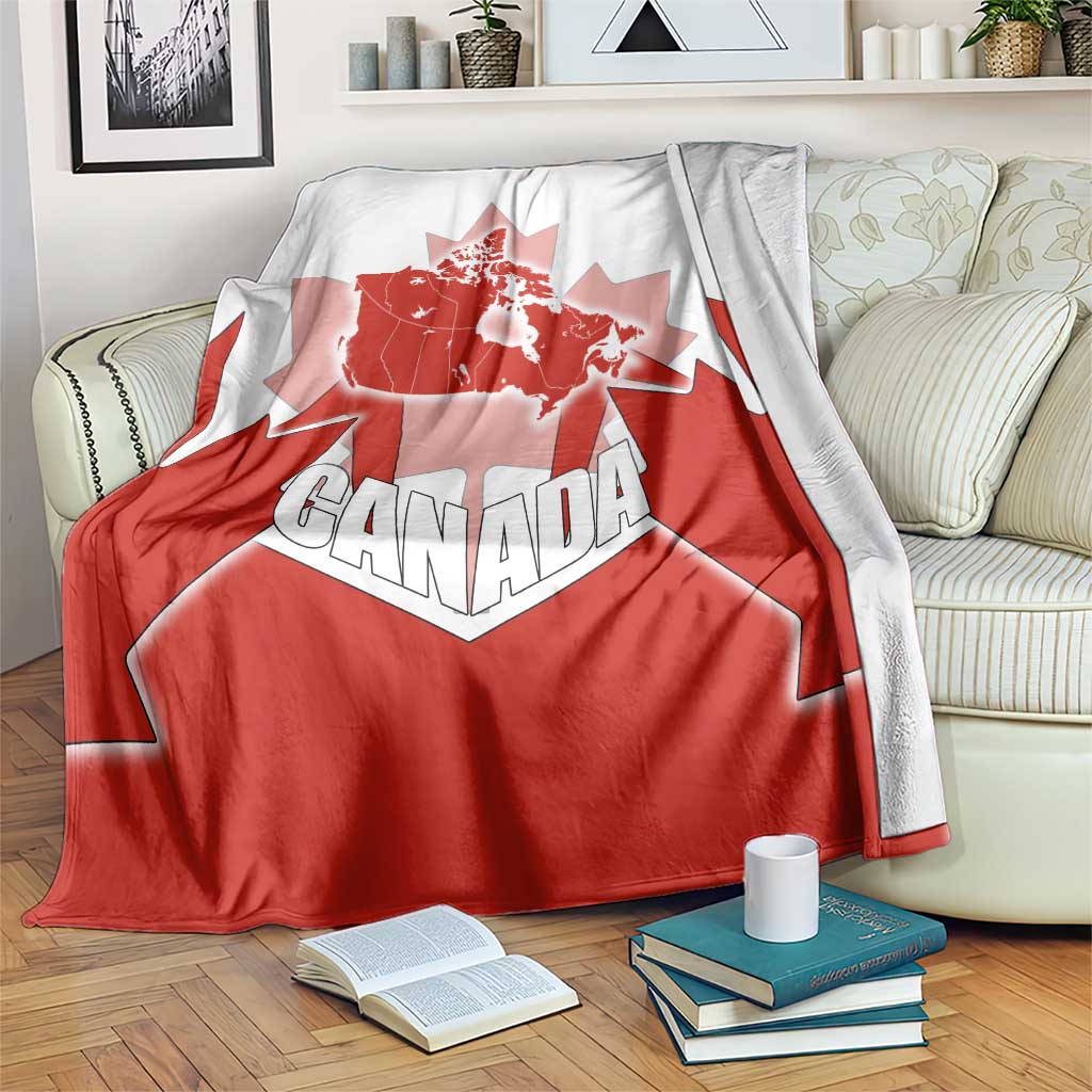 Canada Flag Blanket National Map & Symbolic Design