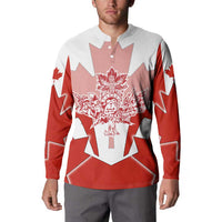 Canada Flag Button Sweatshirt National Map & Symbolic Design