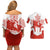 Canada Flag Couples Matching Off Shoulder Short Dress and Hawaiian Shirt National Map & Symbolic Design