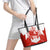 Canada Flag Leather Tote Bag National Map & Symbolic Design