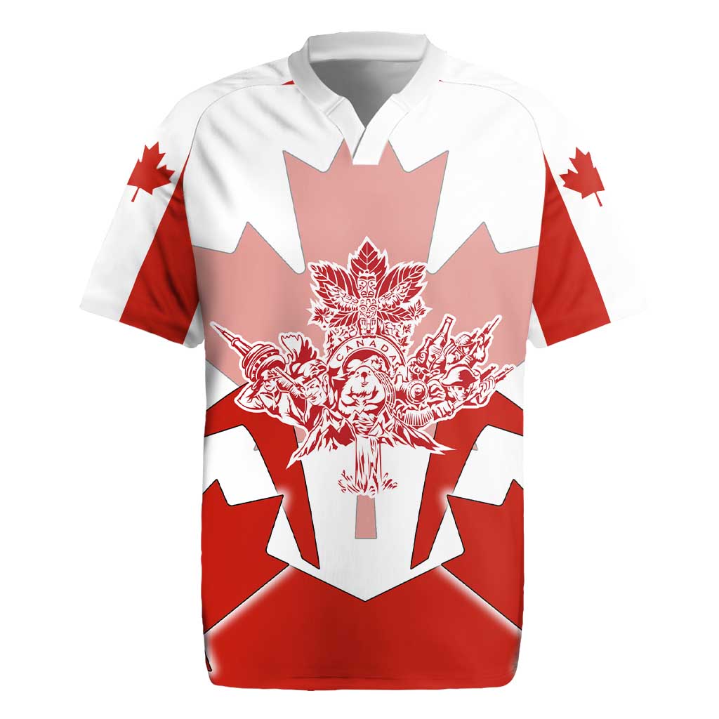 Canada Flag Rugby Jersey National Map & Symbolic Design